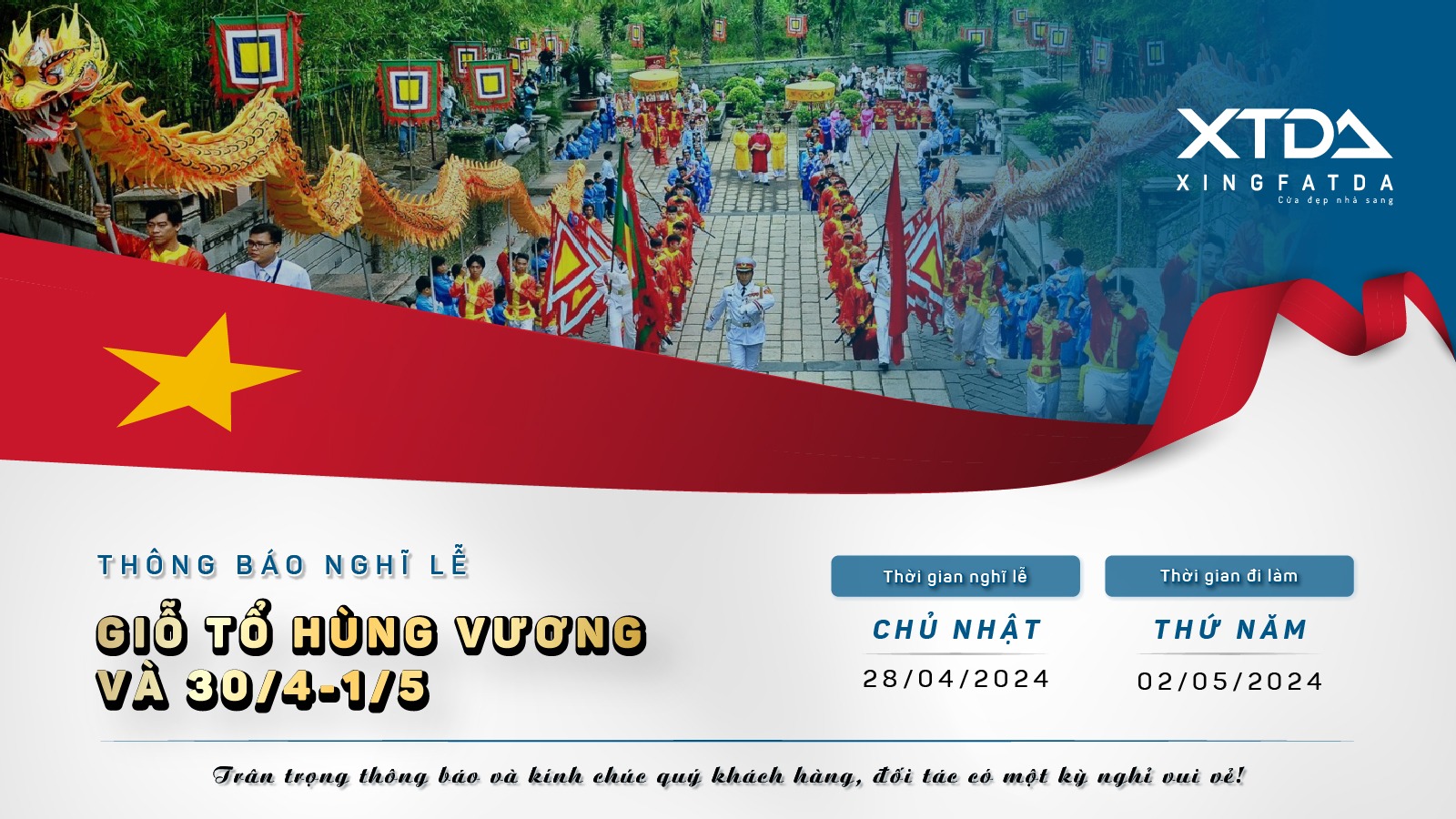 thông báo nghỉ lễ